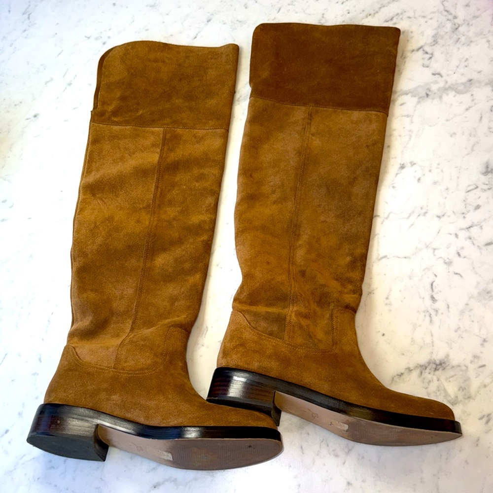J Crew Boots Suede over-the-knee riding Womens Size 7 - Picture 2 of 11